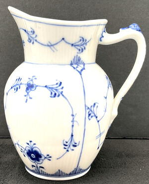 Royal Copenhagen Blue Fluted Half Lace Border Pitcher Creamer 1/61 Vintage 1955